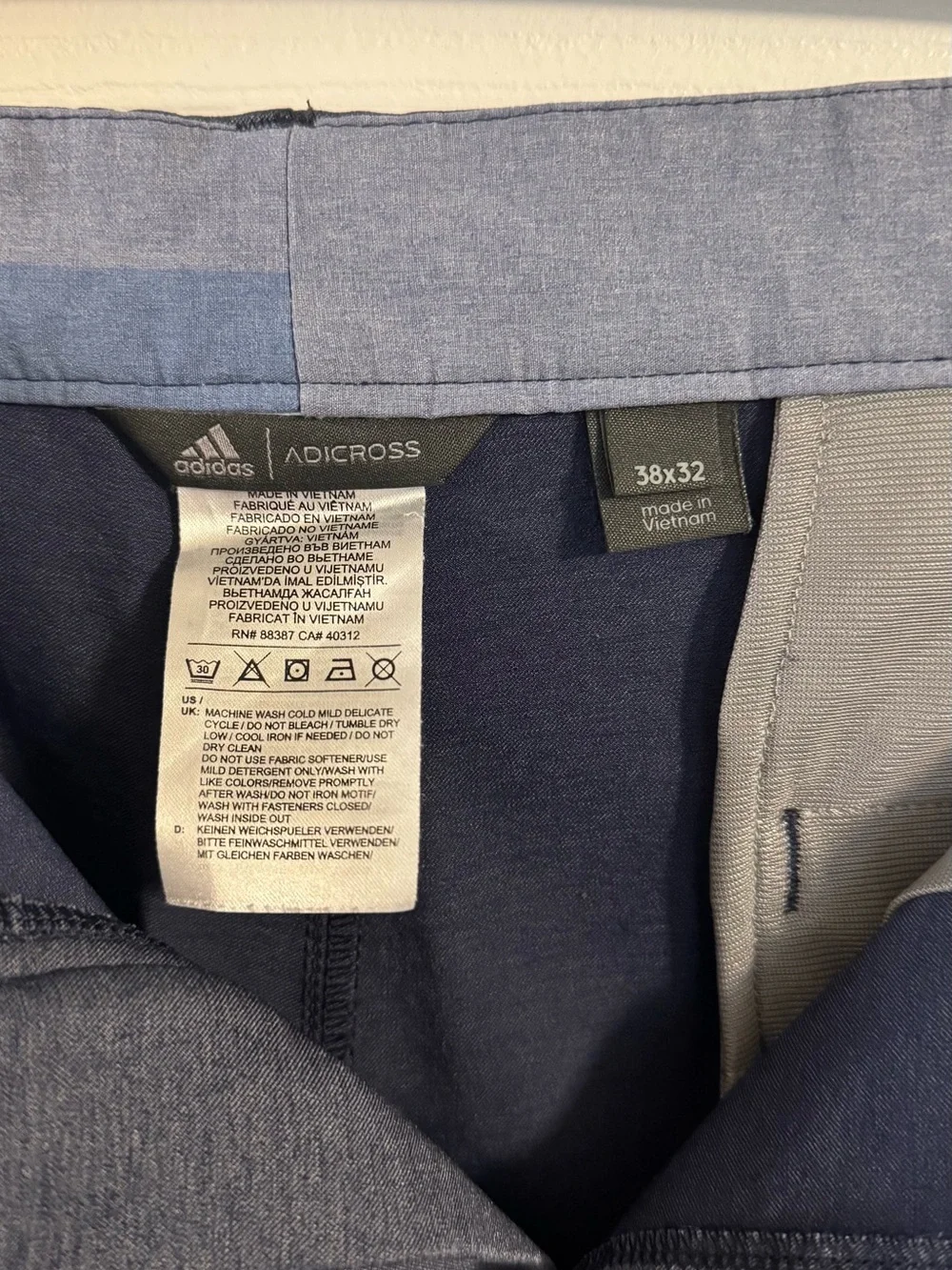 Adidas Men's Slate Blue Athletic Dress/Golf Pants